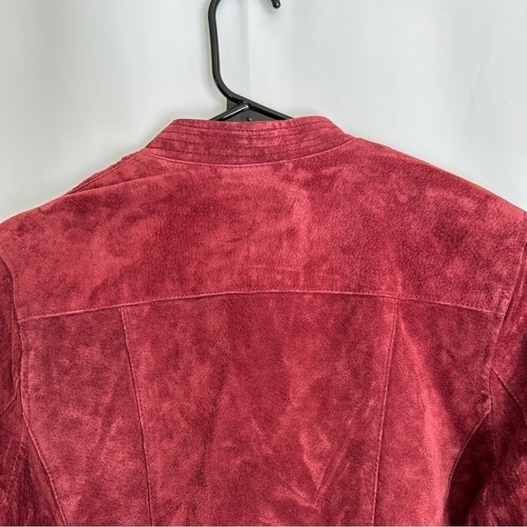 Blank NYC Women's Leather Suede Moto Biker Jacket in Ruby Red #73K-9114NO Sz S - Picture 13 of 15